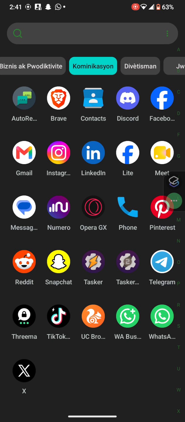 Tiwa aplikasyon Kreyolia Launcher, aplikasyon yo rejwoupe pa kategori an Kreyòl: Kominikasyon, Divètisman, Biznis ak Pwodiktivite